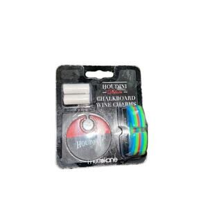 Metrokane Houdini Chalkboard Wine Glass Stemware Charms Set Of 6